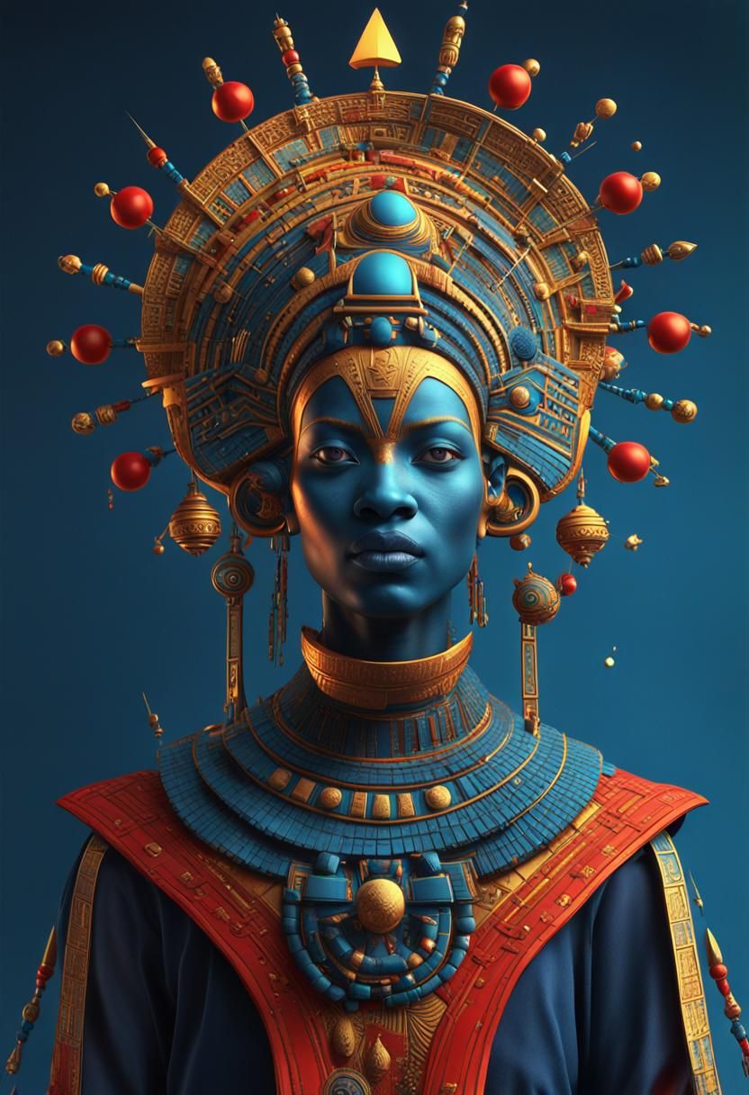 Techno Shamanism 3D Models with Egyptian Iconography