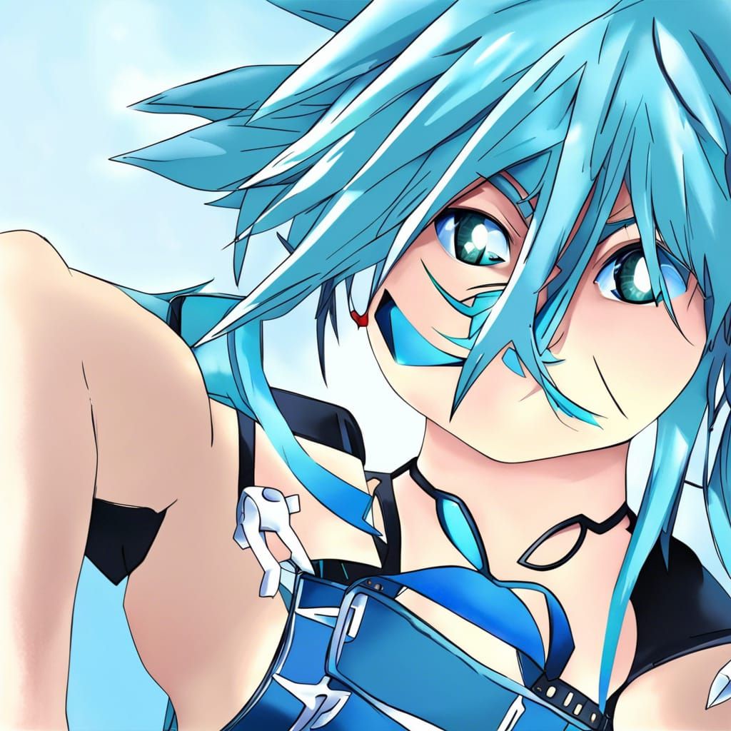 Aqua from Kingdom Hearts in Anime Style