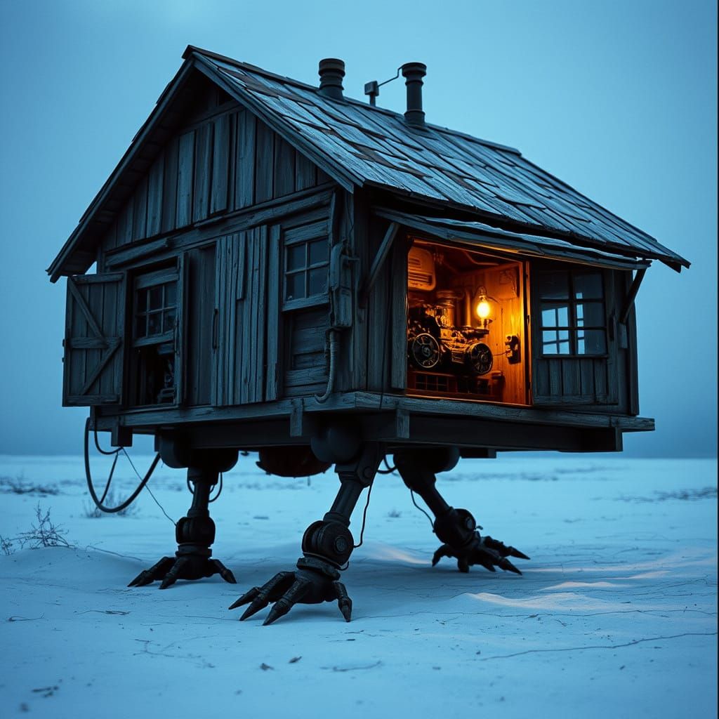 Dieselpunk Mobile Hut in Steampunk Style