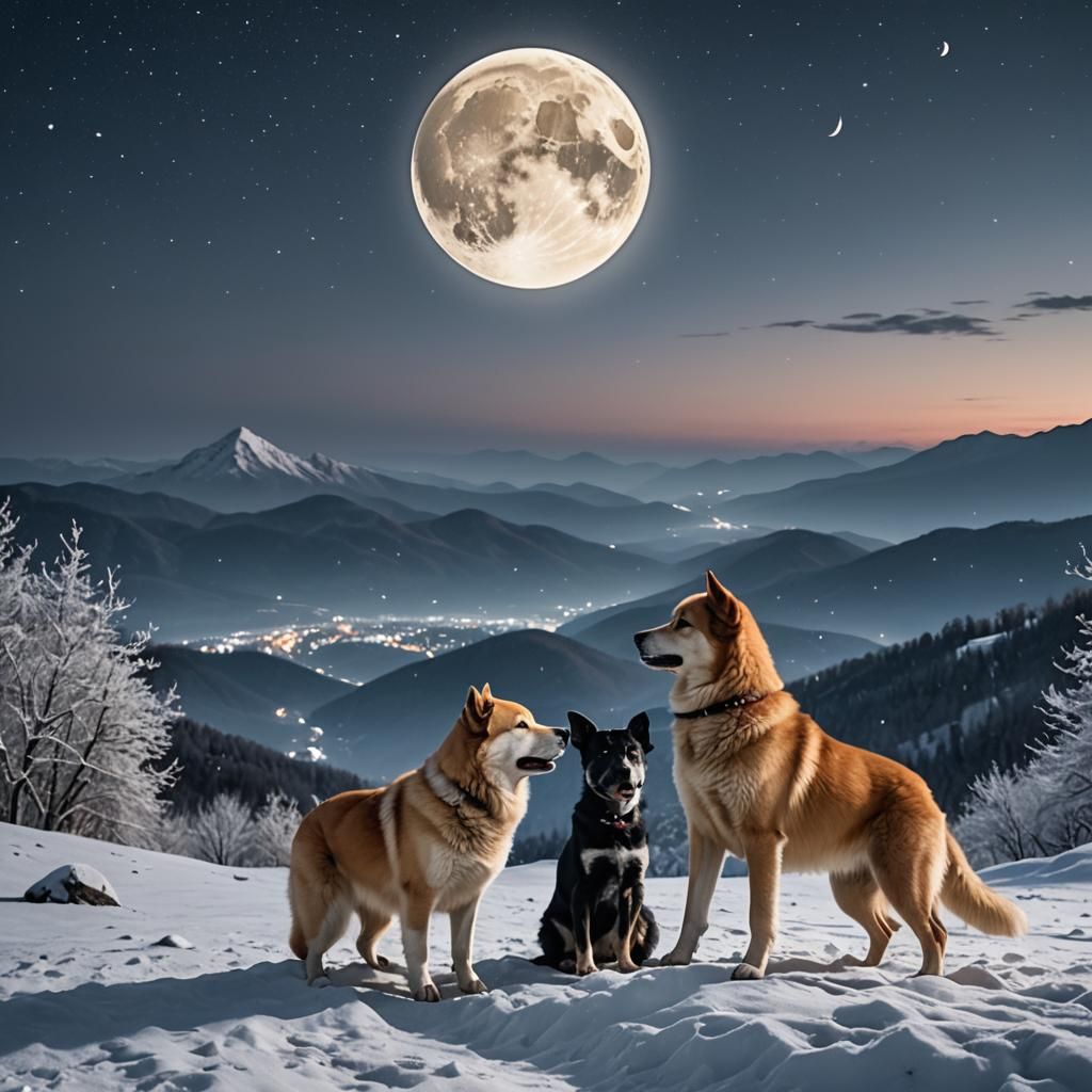 Moonlit Night: Love and Friendship Endure