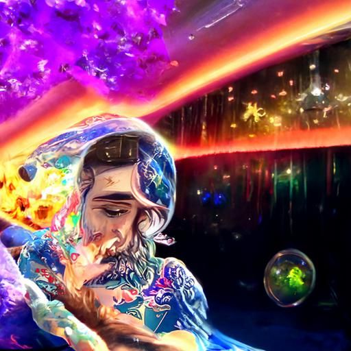 Cosmic Astral Hologram Inspired by Visionary Art