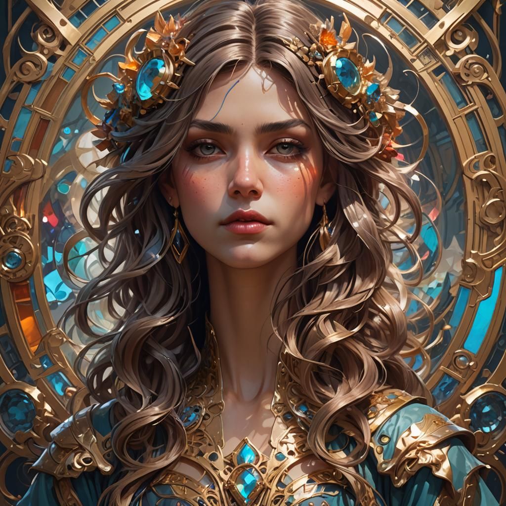 Detailed Portrait in Dynamic Lighting, Trending Art