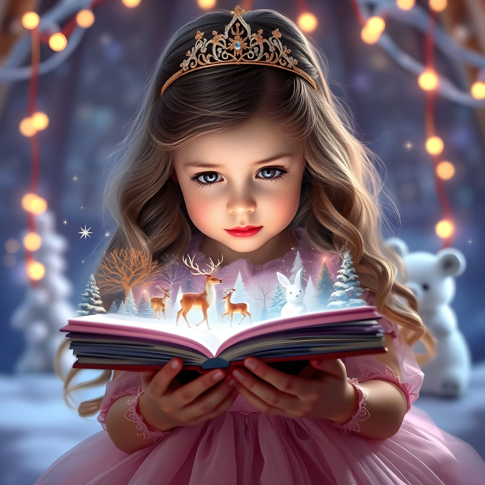 Fairy Princess in Whimsical Winter Wonderland