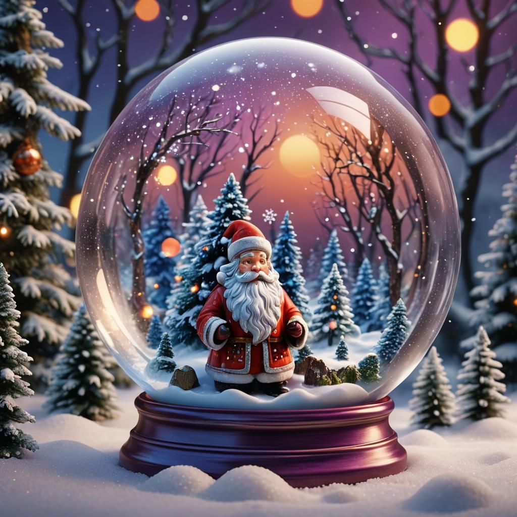 Father Christmas in Winter Wonderland Snow Globe