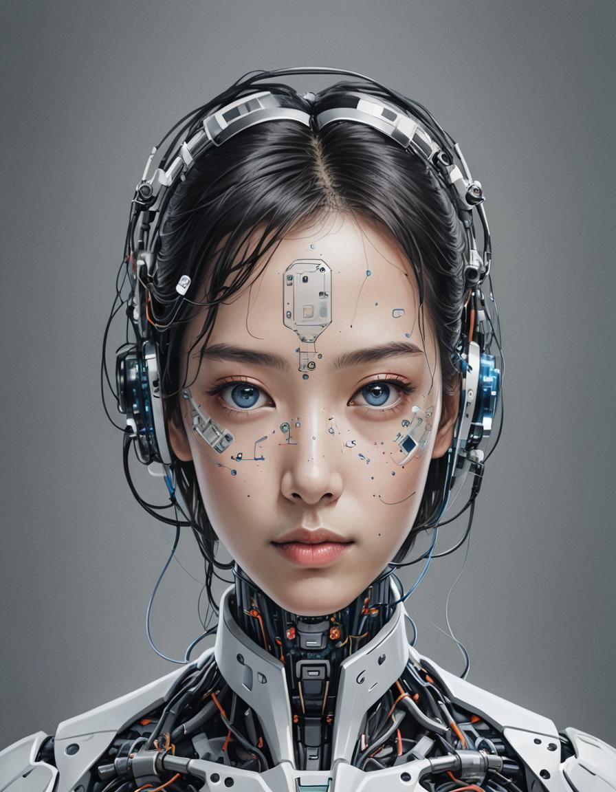 Abstract AI Self-Portrait: A Conceptual Interpretation