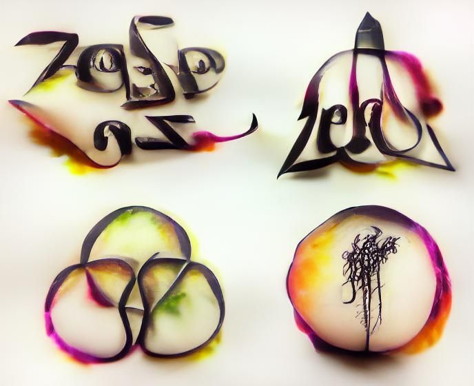 Zoso Symbol 3D Rendering in Bold Calligraphy