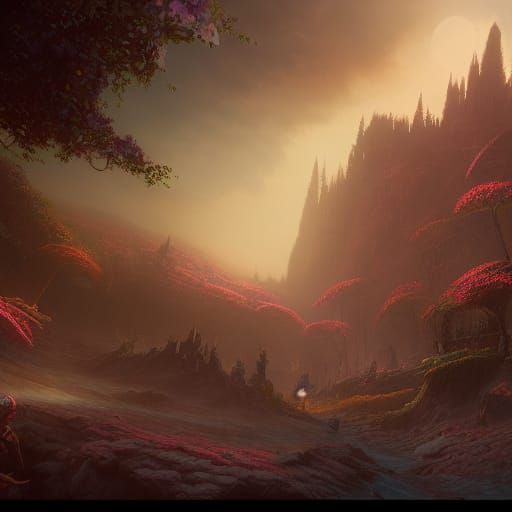 Fantastical Youth in Detailed Matte Painting