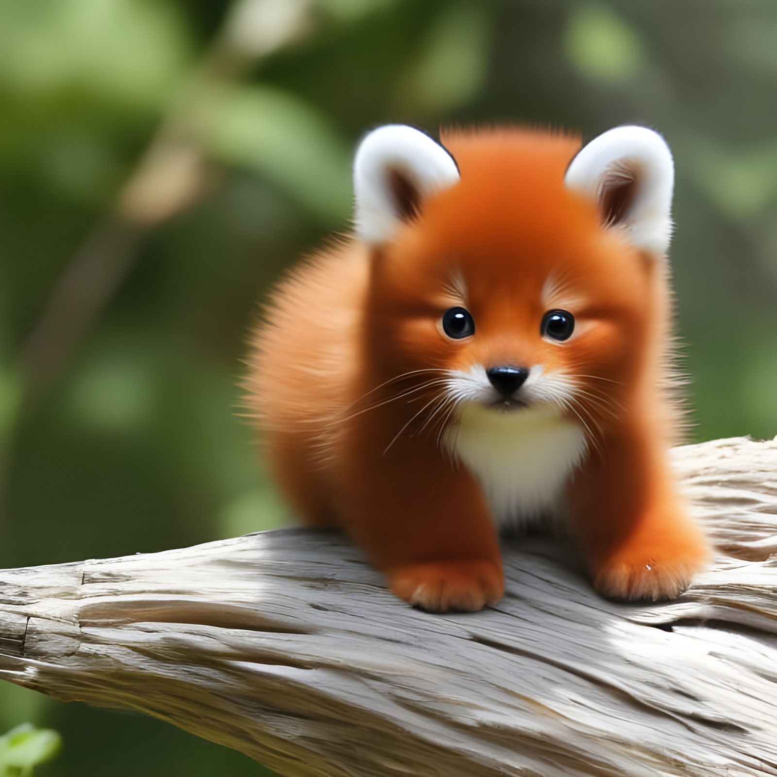 Adorable Kitten and Red Panda Concept Art