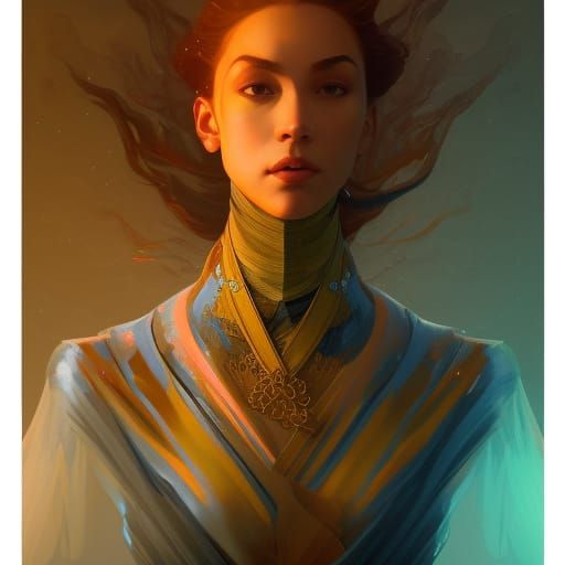 Elemental Bender Portrait in Hyperdetailed Digital Art