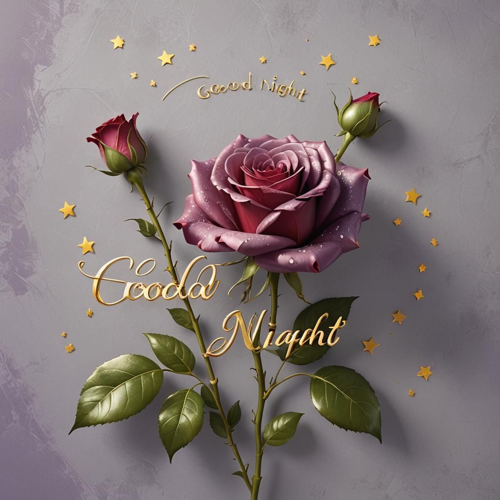 Elegant Red Rose and Hortensia in 3D Digital Art