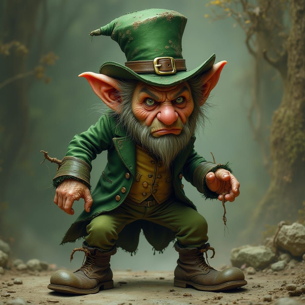 Gnarled Gnome King in Earthy Attire