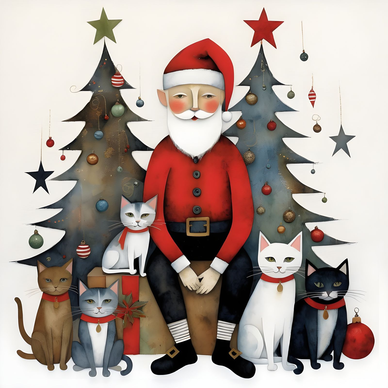 Santa and his Cats