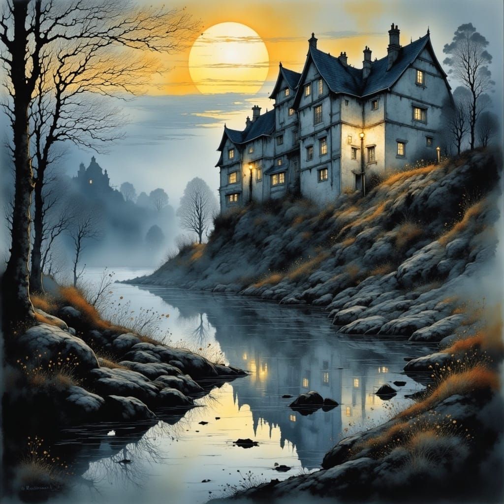 Dreamlike Landscape Emerges at Dawn