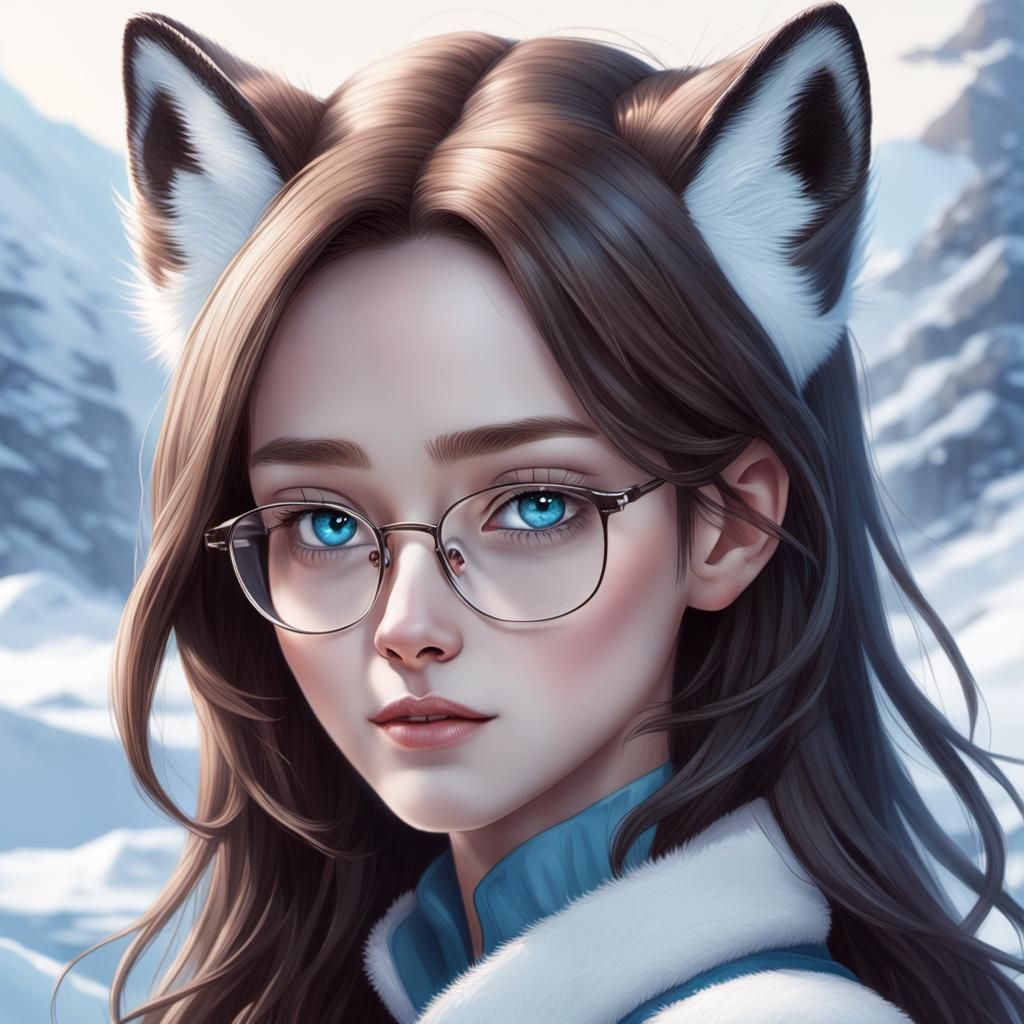 Hyperrealistic Girl with Fox Ears Concept Art