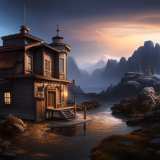 Detailed Sheriff Matte Painting in Deep Color