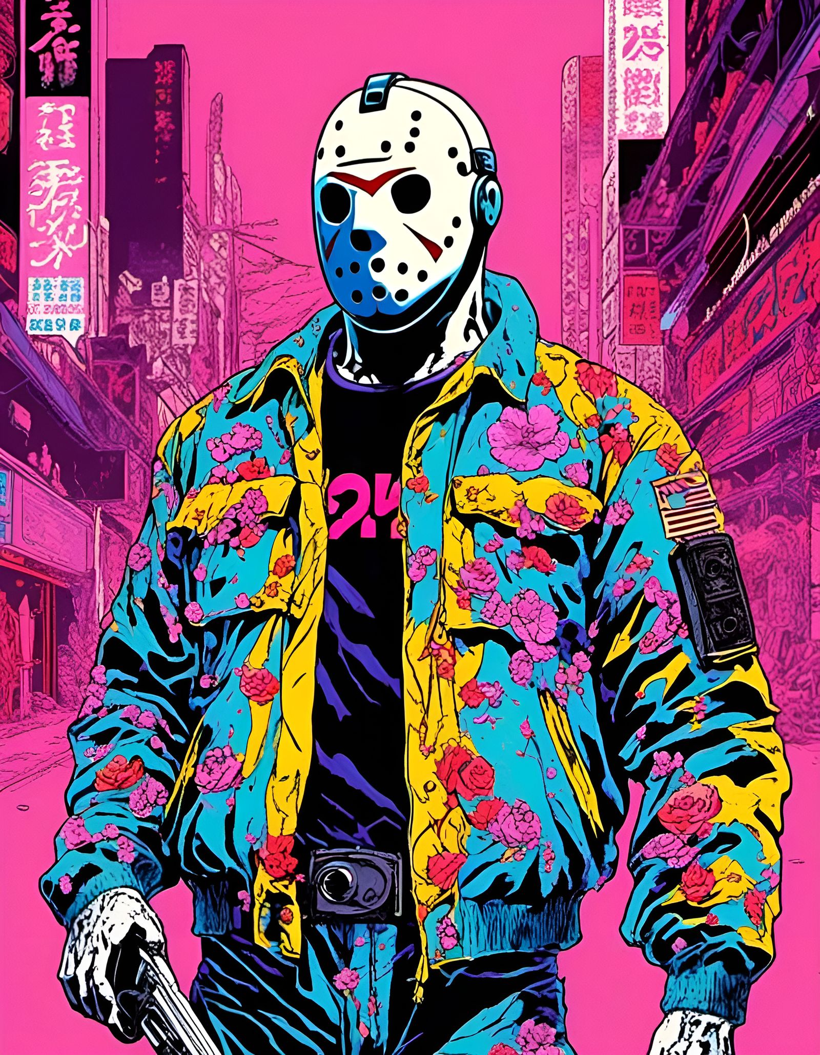 Vaporwave Jason Voorhees by Shintaro Kago
