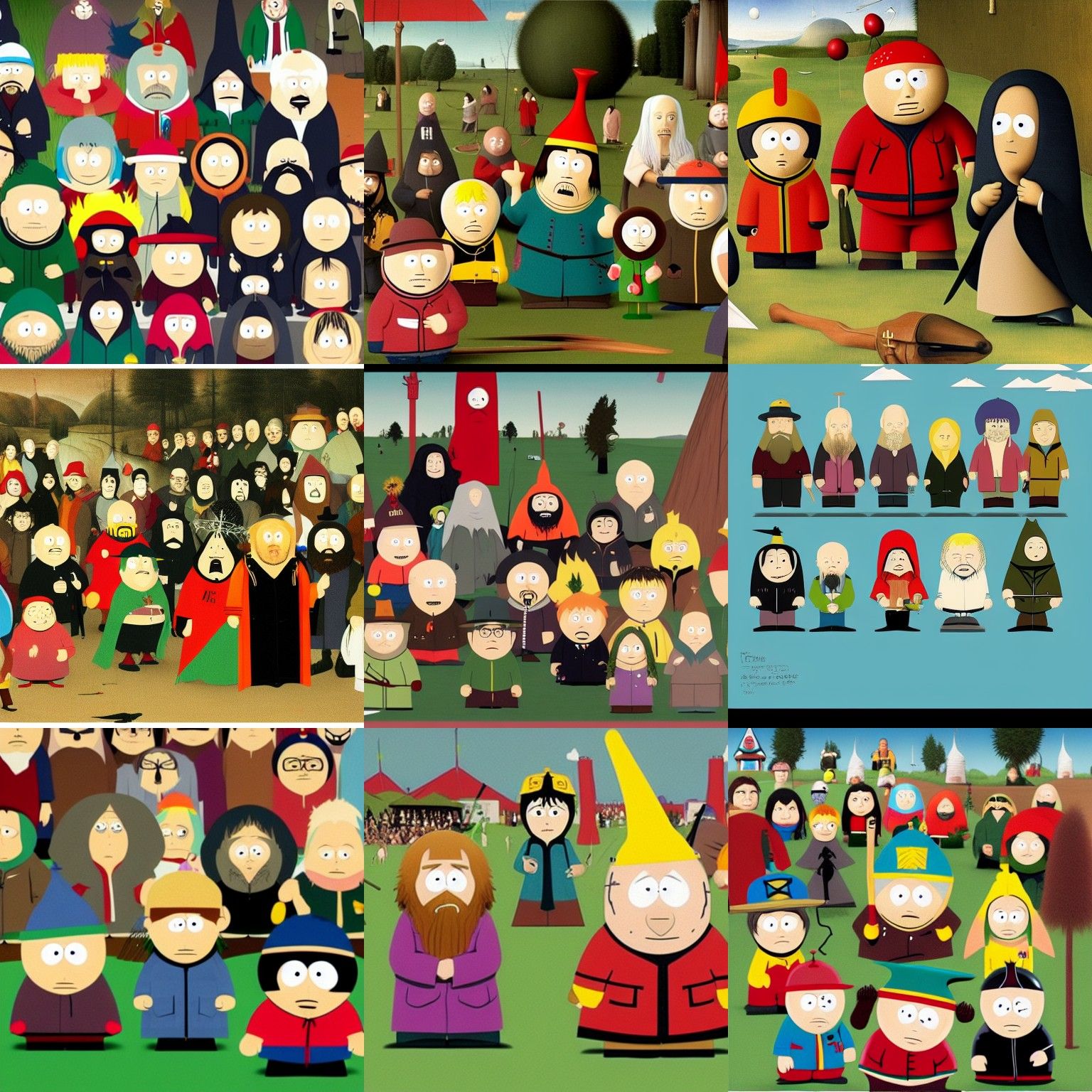 South Park Characters in Bosch Style