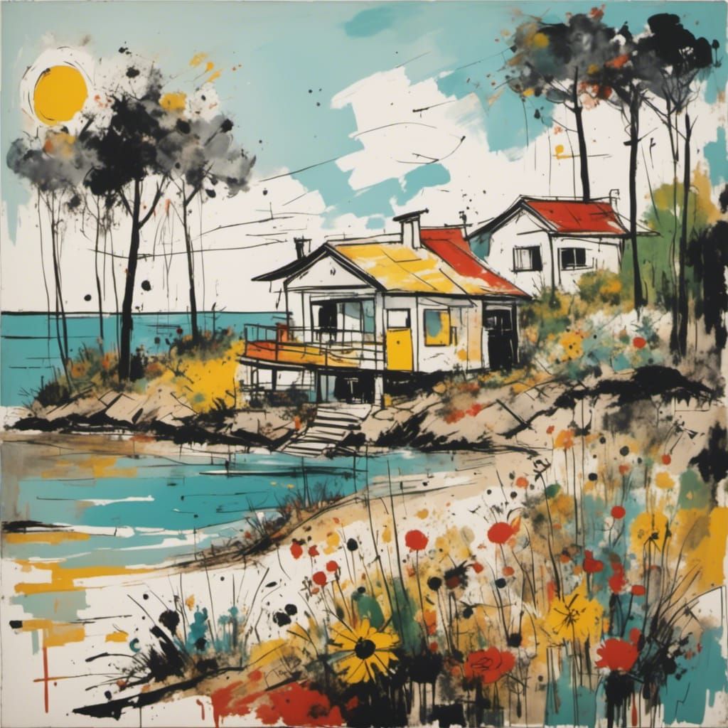 Beach House in DrawAndInkXL Style