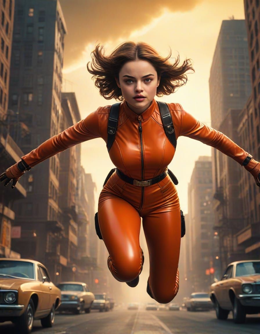 The Rocketeer in Cinematic Flight, Inspired by Classic Comic...