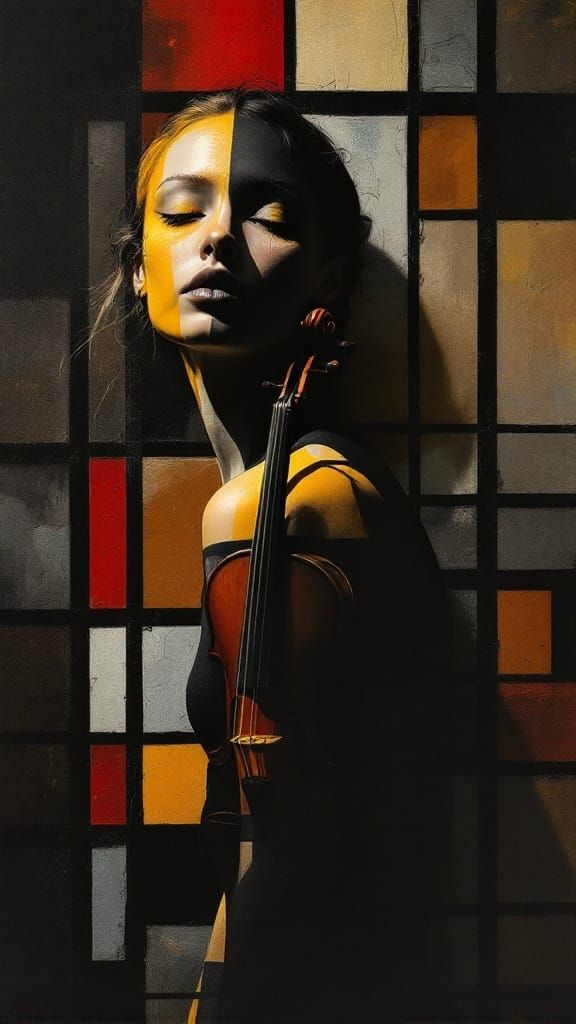 Serene Muse in Chiaroscuro Glory