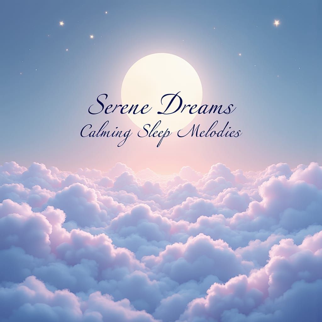 Serene Dreams Album Cover: Calming Night Sky