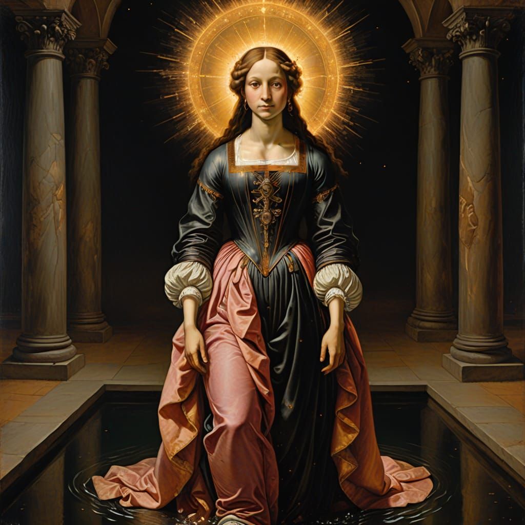 Ethereal Oracle in Luminous Renaissance Splendor