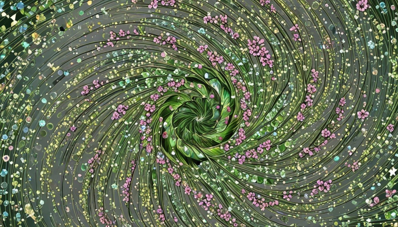 Spring Bloom Vortex in Vibrant Colors
