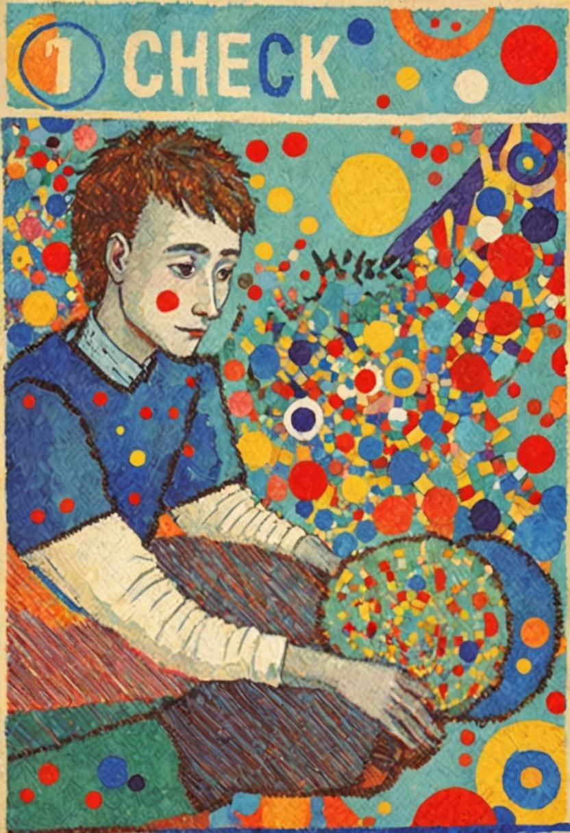 Abstract Pixel Art in Kandinsky Style