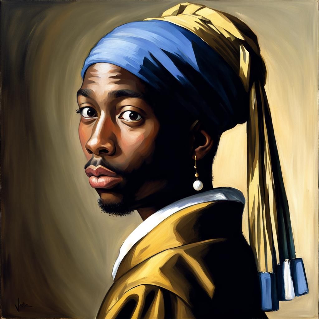Man with a Pearl Earring – Vermeer Variations #4