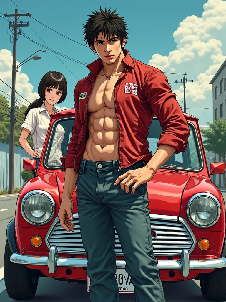 City Hunter Ryo Saeba in Anime Key Visual Style