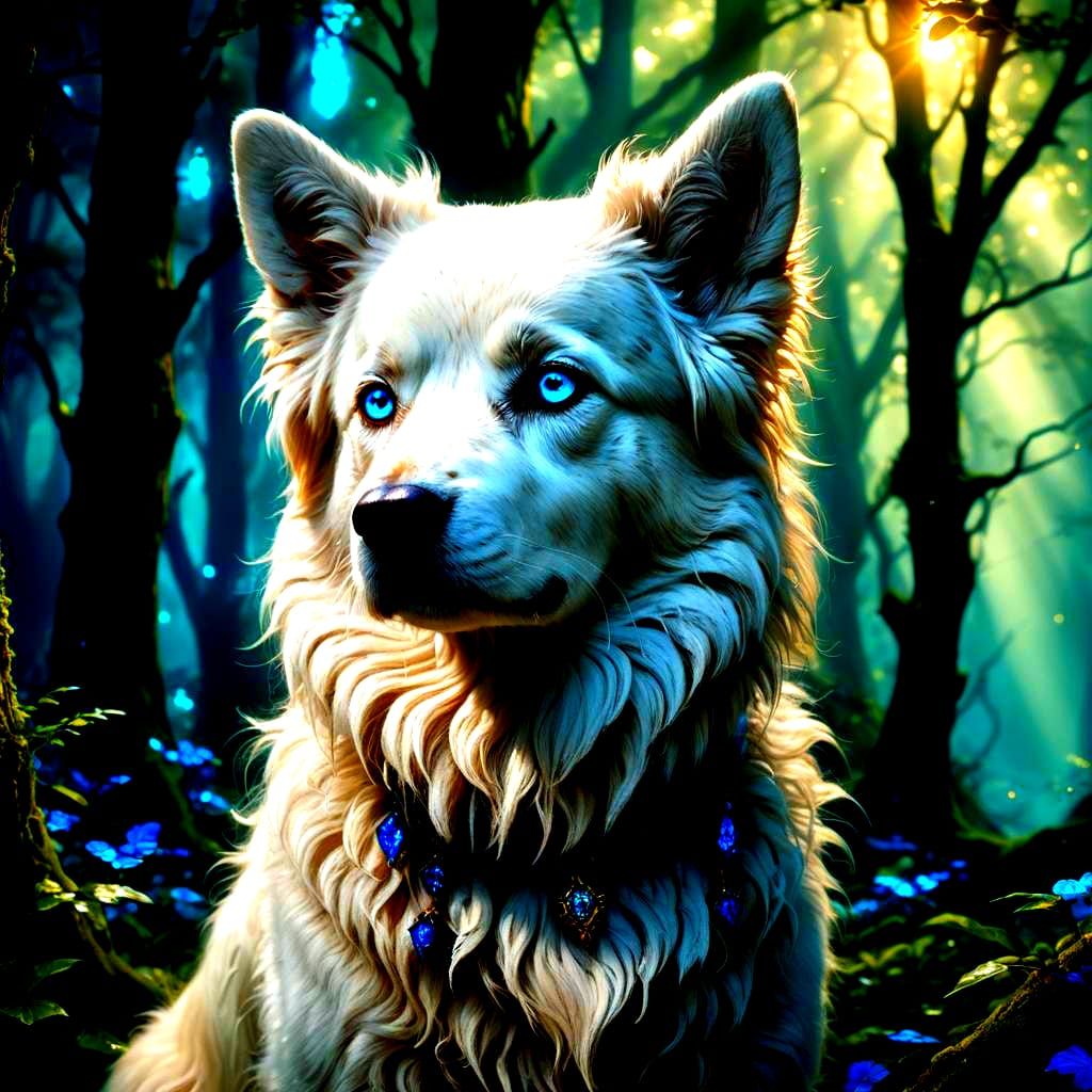 Fantastical Dog Concept Art in Deep Color