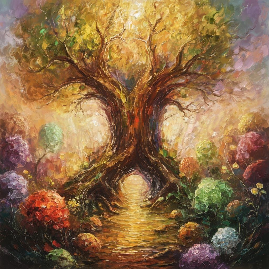 Majestic Tree Guardian in Fantasy Realm