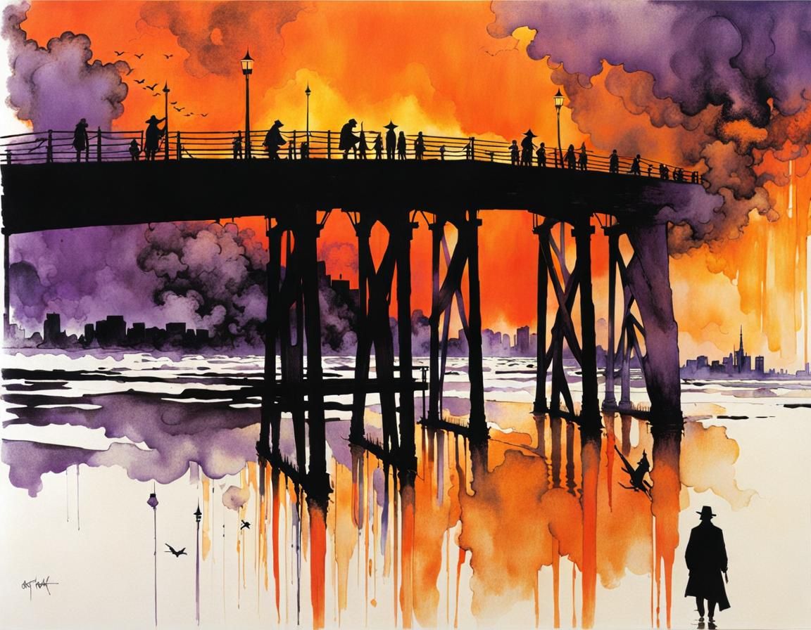 Neverending Bridge in Figurative Art Style
