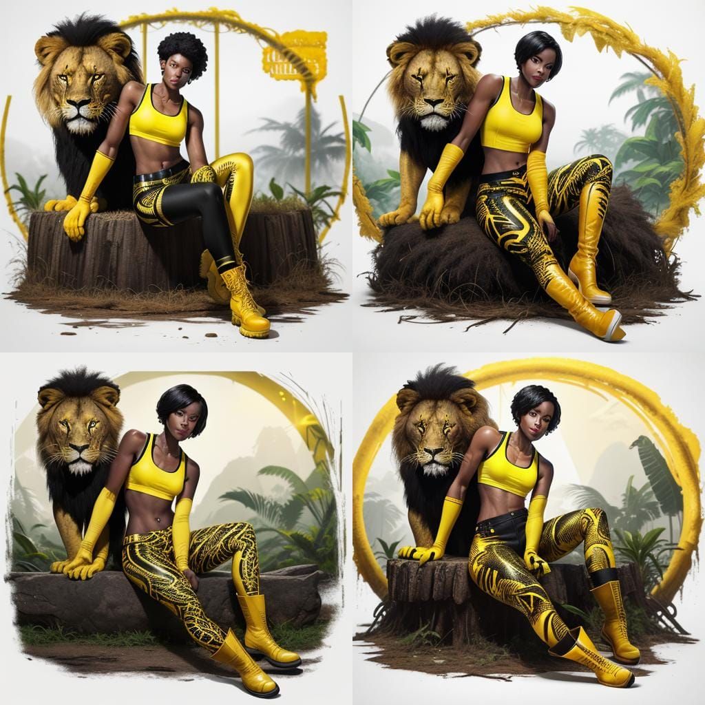 Vixen and Her Lion Companion in the Jungle