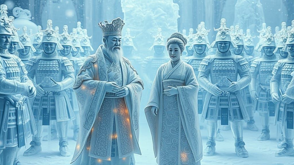 Historical Japanese Monarchs in an Ephemeral Winter Wonderla...