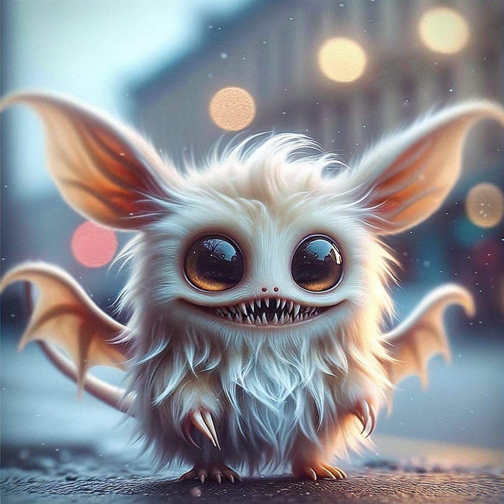 Pastel Snugglefiend with a Crooked Smile