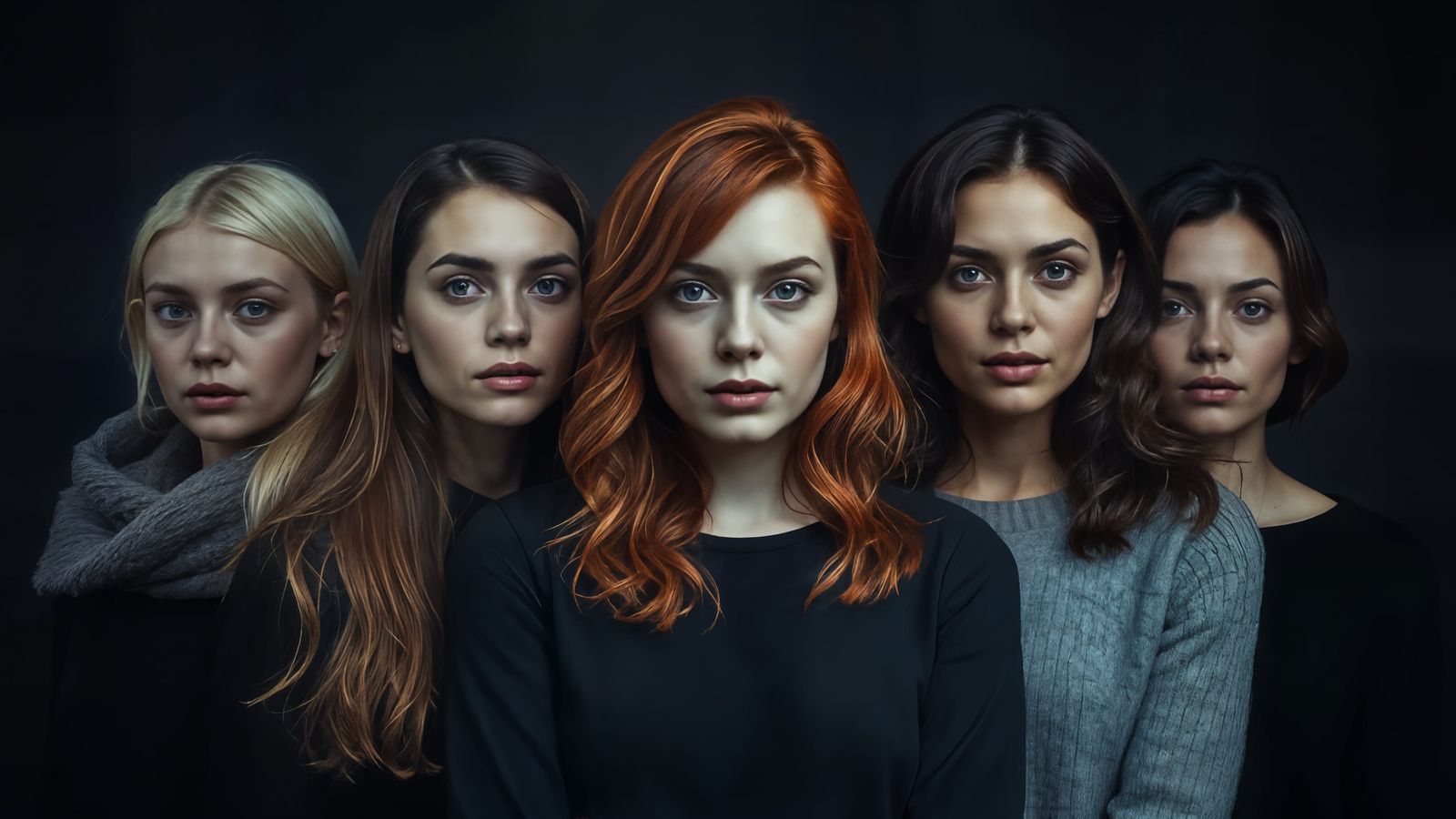 Sultry Nordic Women in Moody Lighting