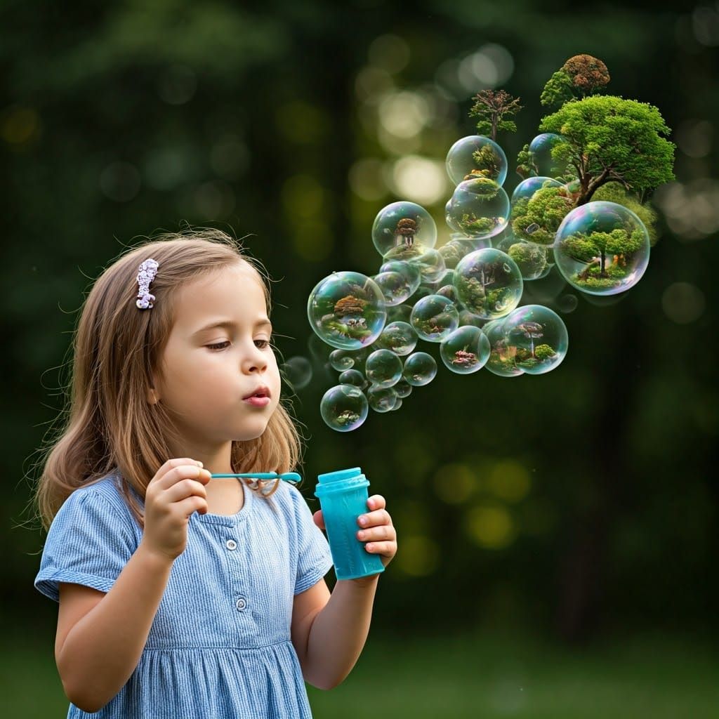 Magical Bubbles: Living Worlds in a Whimsical Fantasy
