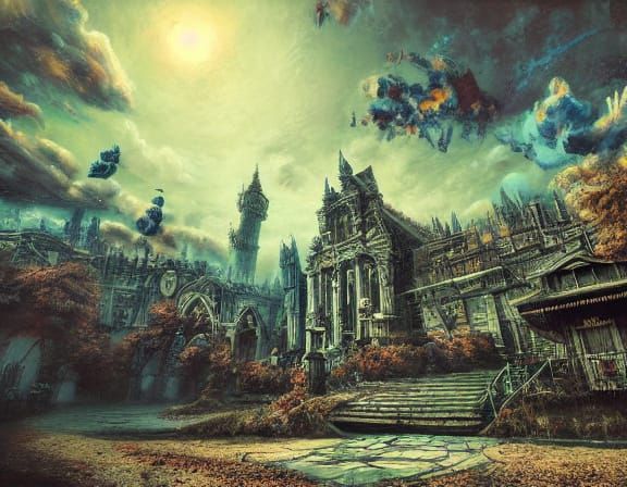 Surreal World in Digital Painting Style