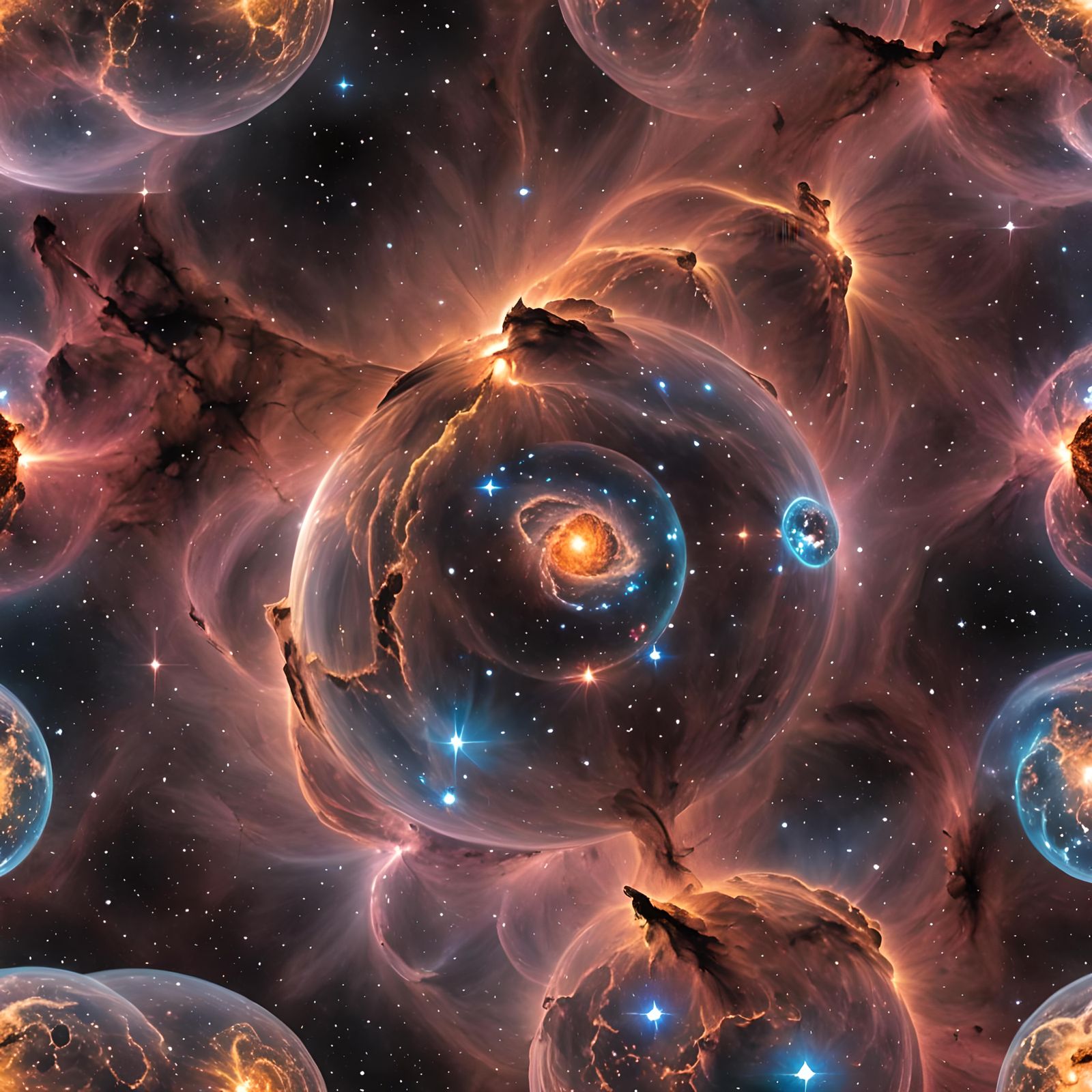 A pristine and flawlessly clear glass sphere containing the entire universe, shrunken into the sphere. With perfect astr...