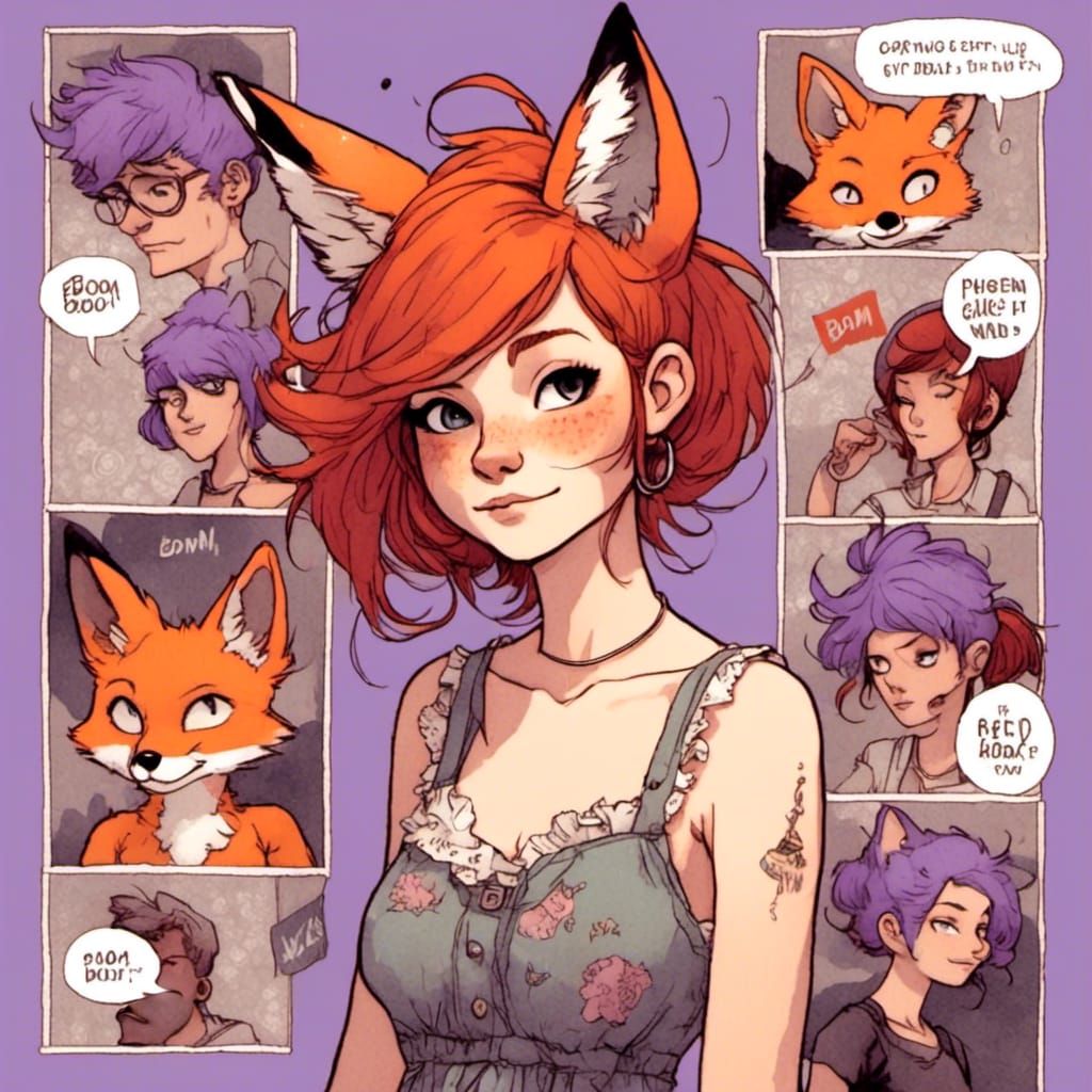 Fox-girl VIXEN newspaper comic strip.