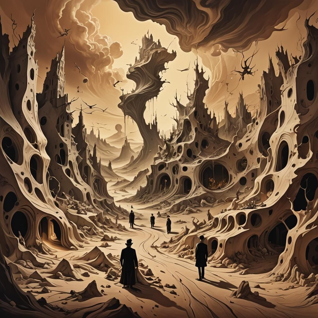 Surreal Aftermath of Sin: A Digital Illustration