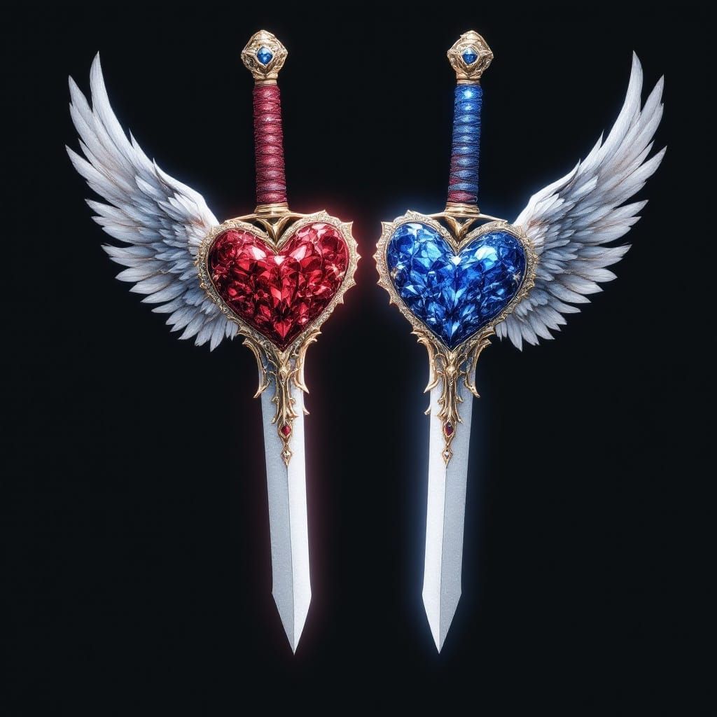 Crimson and Sapphire Heart