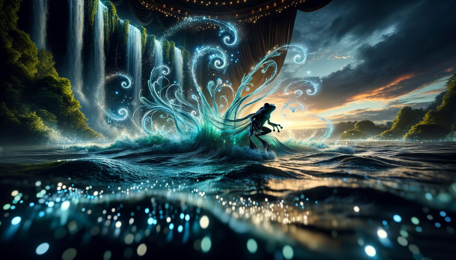 Frog's Perspective: Elemental Water Control in Nature