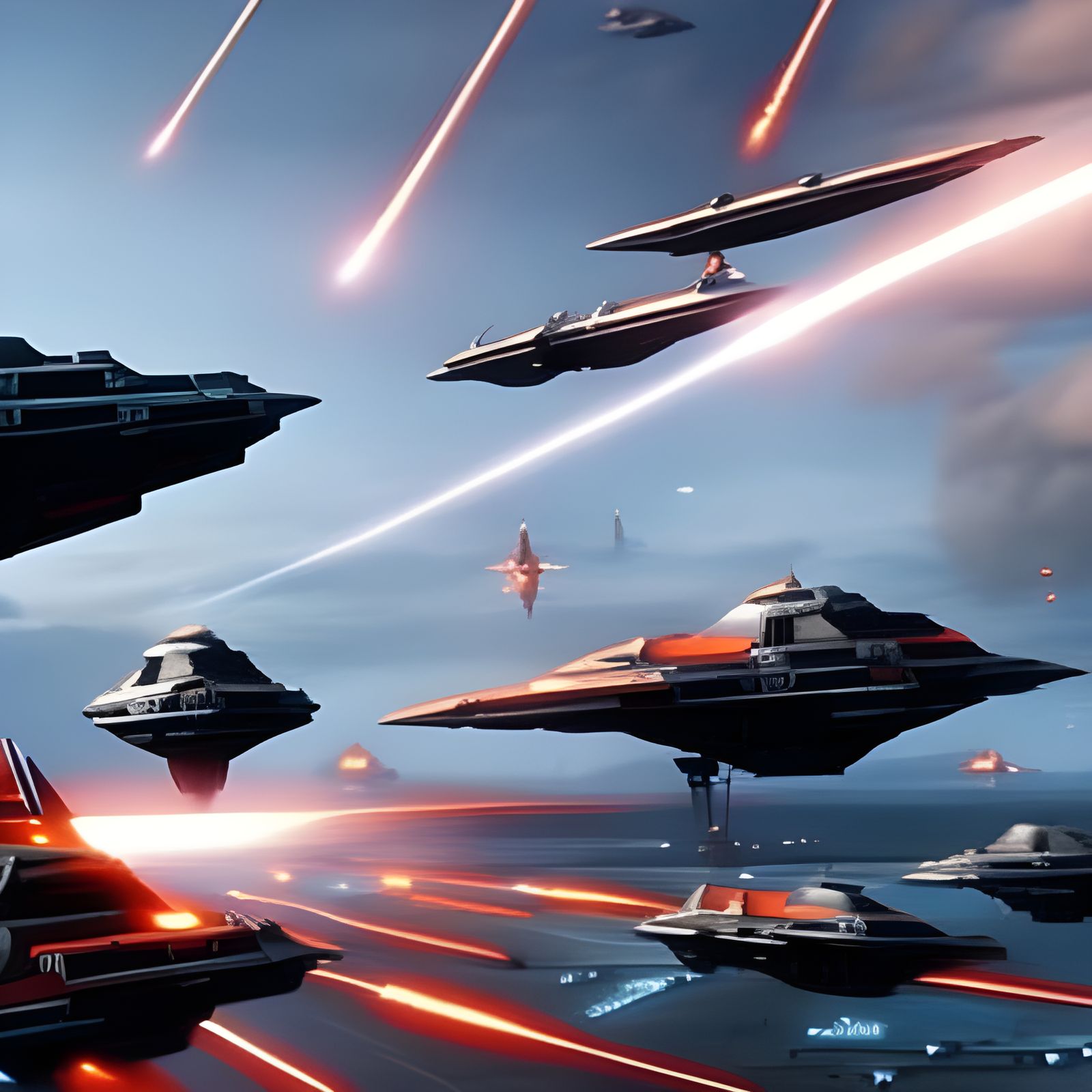 Space Pirates Attack Imperial Station in Sci-Fi Battle