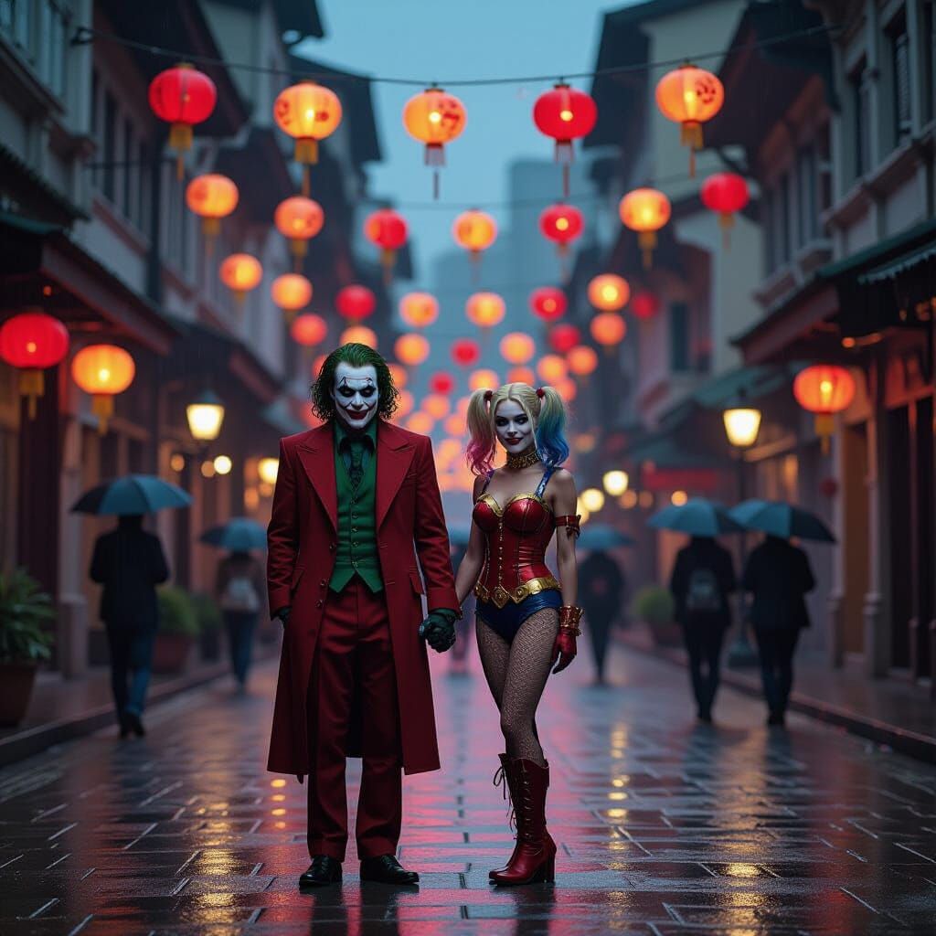 Macao Street Festival with Joker and Harley Quinn