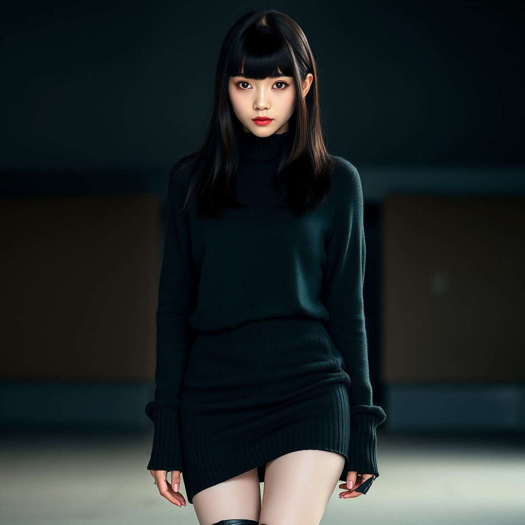 Japanese Woman Akiya Nasko in Hyperrealistic Style