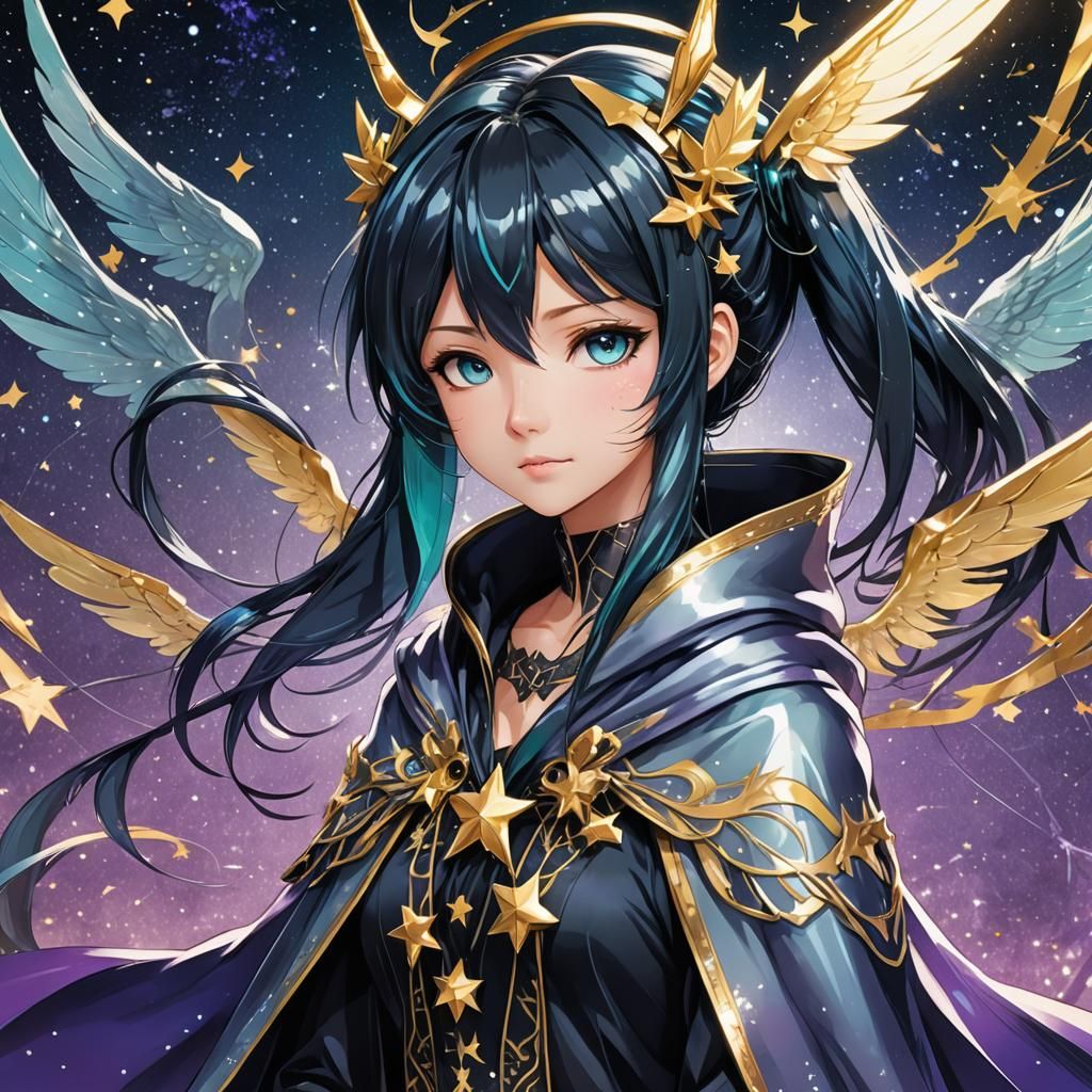 Demonic Angelic Fairy in Manga Illustration Style