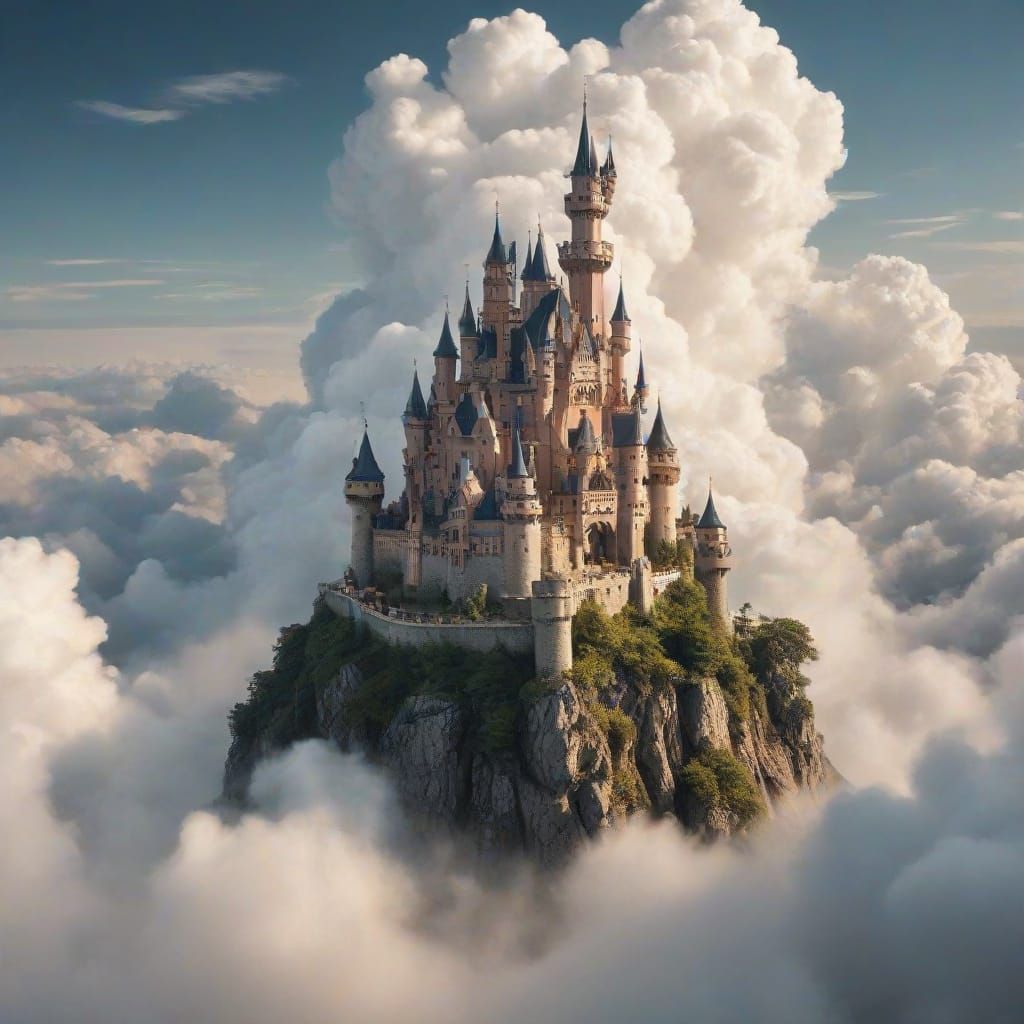Enchanted Castle Rises from the Clouds