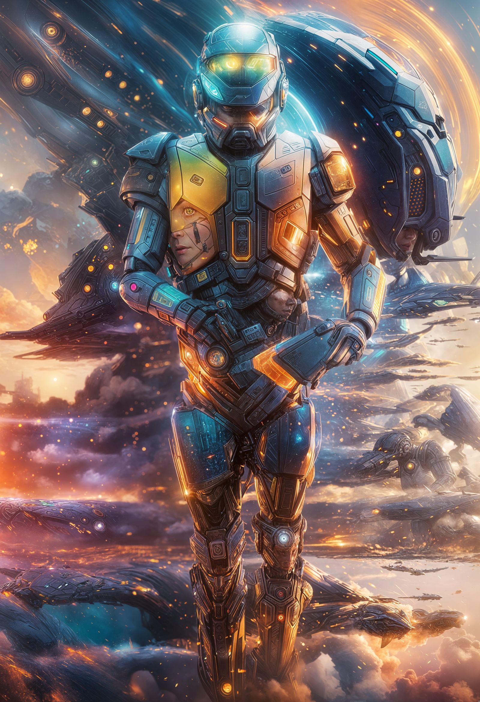 Futuristic Hyperrealistic Concept Art with Dramatic Lighting